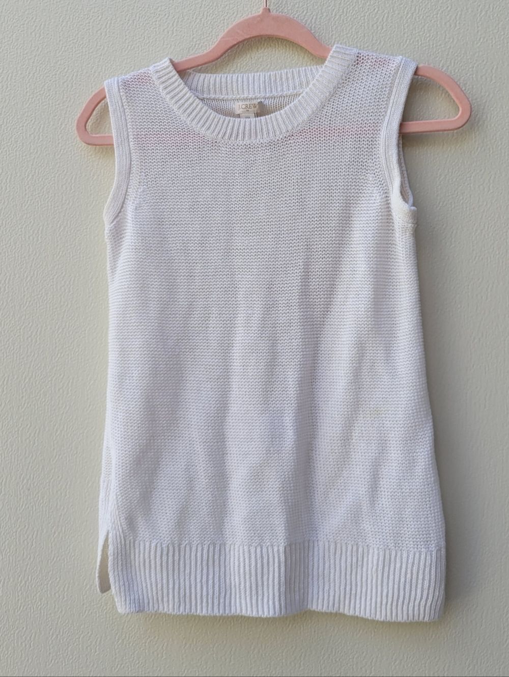 J. Crew White Knit Sleeveless Women XXS